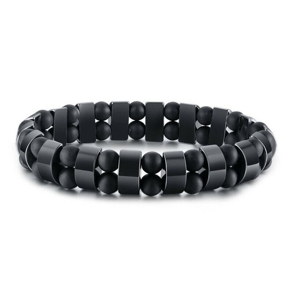 Hematite Stone Magnetic Energy Bracelet unisex - Picture 2 of 7